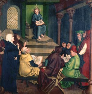 ドミニコ会の祭壇画の医師と一緒のイエス、1470〜80年頃 作： Martin Schongauer